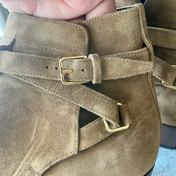 SAINT LAURENT Blake Jodhpur Suede Buckle Ankle Boots - Picture 4 of 9